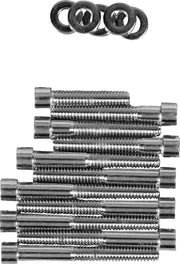 Drag Specialties Cam Cover Bolt Kit Chrome Silver Smooth Socket-Head Steel