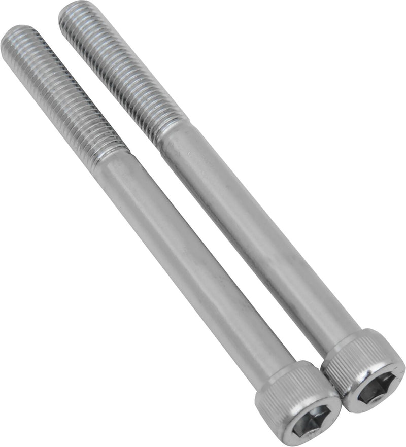 Drag Specialties Generator Mount Bolt Set Chrome Silver Knurled Socket-Head