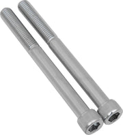 Drag Specialties Generator Mount Bolt Set Chrome Silver Knurled Socket-Head - MK143