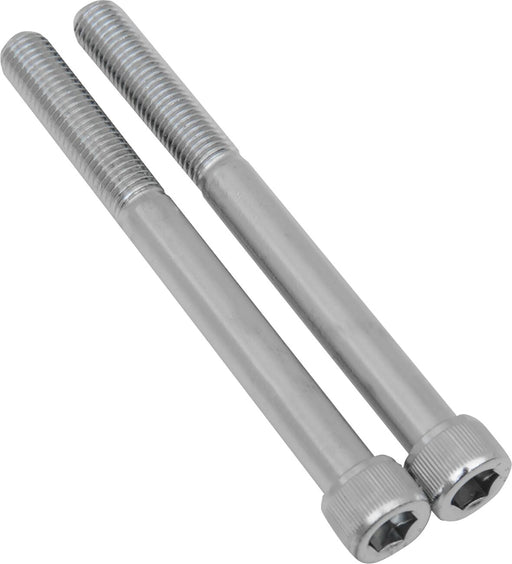 Drag Specialties Generator Mount Bolt Set Chrome Silver Knurled Socket-Head