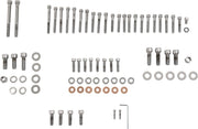 Drag Specialties Complete Motor Bolt Kit Chrome Silver Knurled Socket-Head Steel