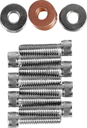 Drag Specialties Rocker Box Mount Bolt Set Chrome Silver Knurled Socket-Head - MK123