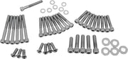 Drag Specialties Cam/Primary/Transmission Cover Bolt Set Chrome Silver Knurled Socket-Head Cam Cover Derby Cover