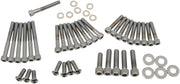 Drag Specialties Cam/Primary/Transmission Cover Bolt Set Chrome Silver Knurled Socket-Head Cam Cover Derby Cover