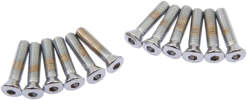 Drag Specialties Cam Cover Bolt Kit Chrome Silver Smooth Socket-Head Steel