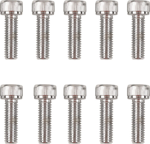 Drag Specialties Primary Cover Only Bolt Kit Chrome Silver Knurled Socket-Head