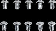 Drag Specialties Replacement Button Head Bolts Chrome Polished Silver 10 Pack - MPB415