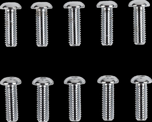 Drag Specialties Replacement Button Head Bolts Chrome Polished Silver 10 Pack