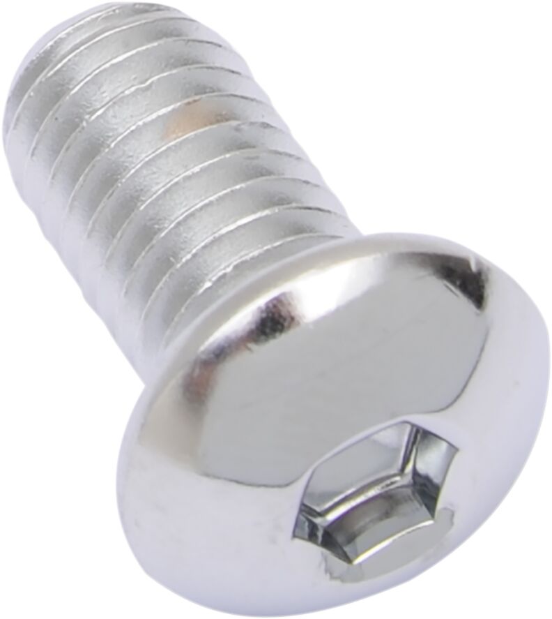 Drag Specialties Replacement Button Head Bolts Chrome Polished Silver 10 Pack