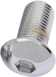 Drag Specialties Replacement Button Head Bolts Chrome Polished Silver 10 Pack