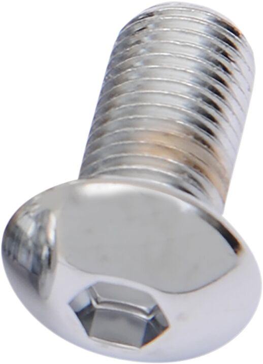 Drag Specialties Replacement Button Head Bolts Chrome Polished Silver 10 Pack