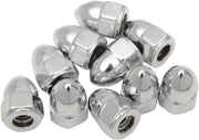 Drag Specialties Acorn Nut Sets Silver 10 Pack