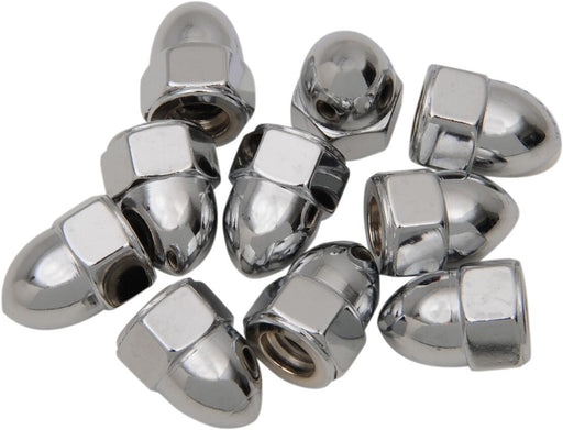 Drag Specialties Acorn Nut Sets Silver 10 Pack