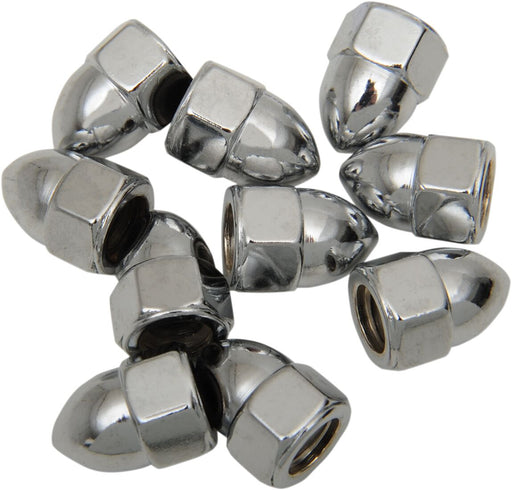 Drag Specialties Acorn Nut Sets Silver 10 Pack