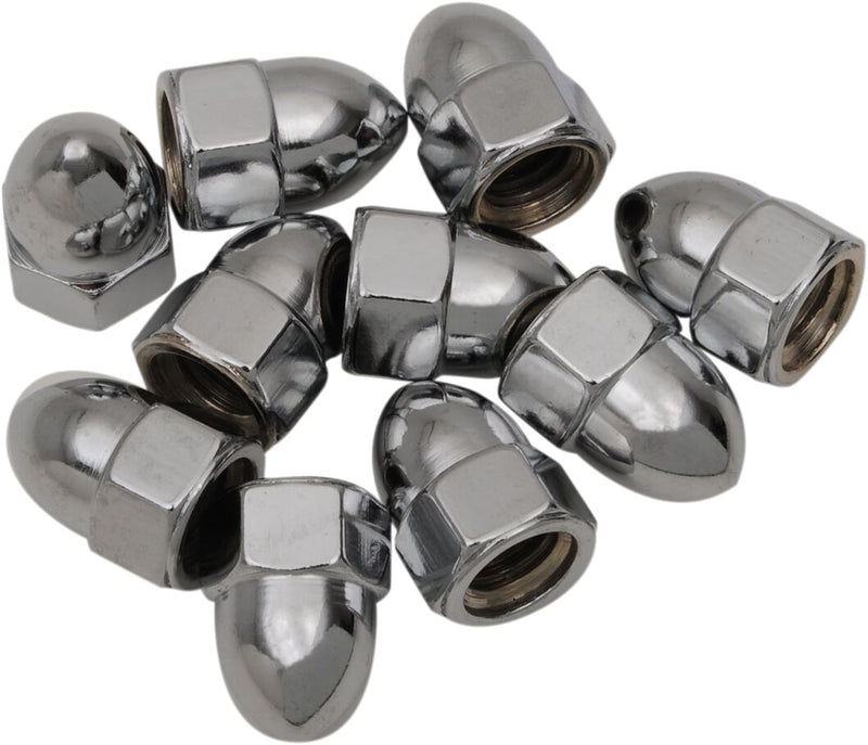 Drag Specialties Acorn Nut Sets Silver 10 Pack - MPB110