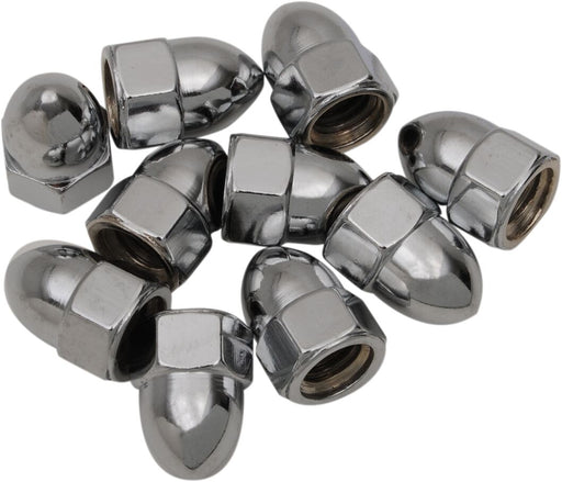 Drag Specialties Acorn Nut Sets Silver 10 Pack