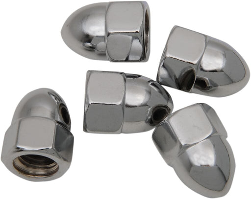 Drag Specialties Acorn Nut Sets Silver 5 Pack