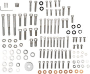 Drag Specialties Complete Motor Bolt Kit Chrome Silver Knurled Socket-Head Steel - MK108