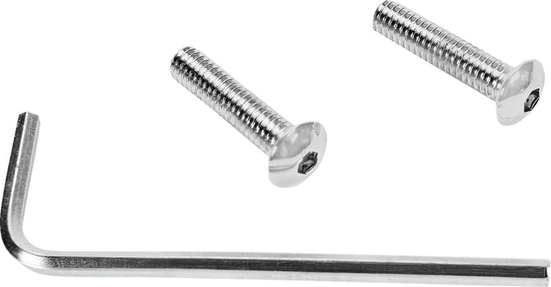 Drag Specialties Point Cover Bolt Set Chrome Silver Button-Head - MK125