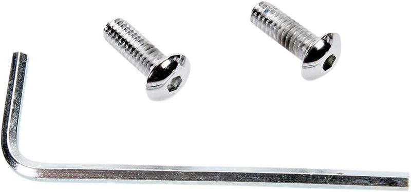Drag Specialties Point Cover Bolt Set Chrome Silver Button-Head