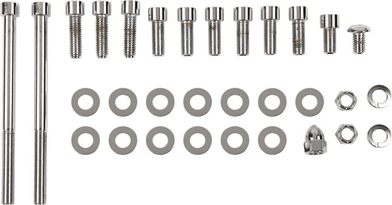Drag Specialties Motor Mount Bolt Set Chrome Silver Smooth Socket-Head