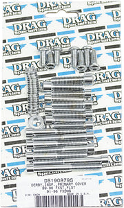 Drag Specialties Inner and Outer Primary/Derby/Inspection Covers Bolt Set Chrome Silver Smooth Socket-Head Derby Cover Inner Primary Cover