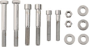Drag Specialties Motor Mount Bolt Set Chrome Silver Smooth Socket-Head