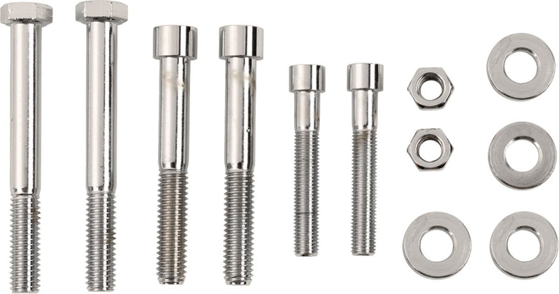 Drag Specialties Motor Mount Bolt Set Chrome Silver Smooth Socket-Head - MK267S