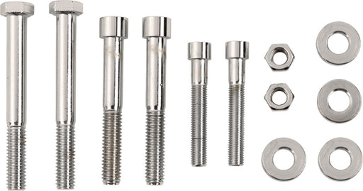 Drag Specialties Motor Mount Bolt Set Chrome Silver Smooth Socket-Head
