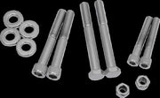 Drag Specialties Motor Mount Bolt Set Chrome Silver Knurled Socket-Head - MK267