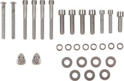 Drag Specialties Transmission End Cover and Bearing Support Plate Bolt Set Chrome Silver Smooth Socket-Head
