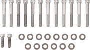Drag Specialties Rocker Box Mount Bolt Set Chrome Silver Allen Head Knurled