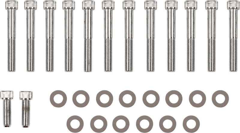 Drag Specialties Rocker Box Mount Bolt Set Chrome Silver Allen Head Knurled