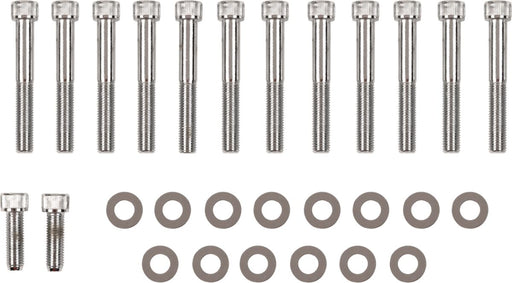 Drag Specialties Rocker Box Mount Bolt Set Chrome Silver Allen Head Knurled
