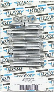 Drag Specialties Rocker Box Mount Bolt Set Chrome Silver Allen Head Knurled