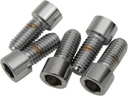 Drag Specialties Replacement Coarse Thread Socket-Head Bolts Chrome Polished Silver Smooth 5 Pack
