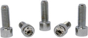 Drag Specialties Replacement Coarse Thread Socket-Head Bolts Chrome Polished Silver Smooth 5 Pack - MPB723S