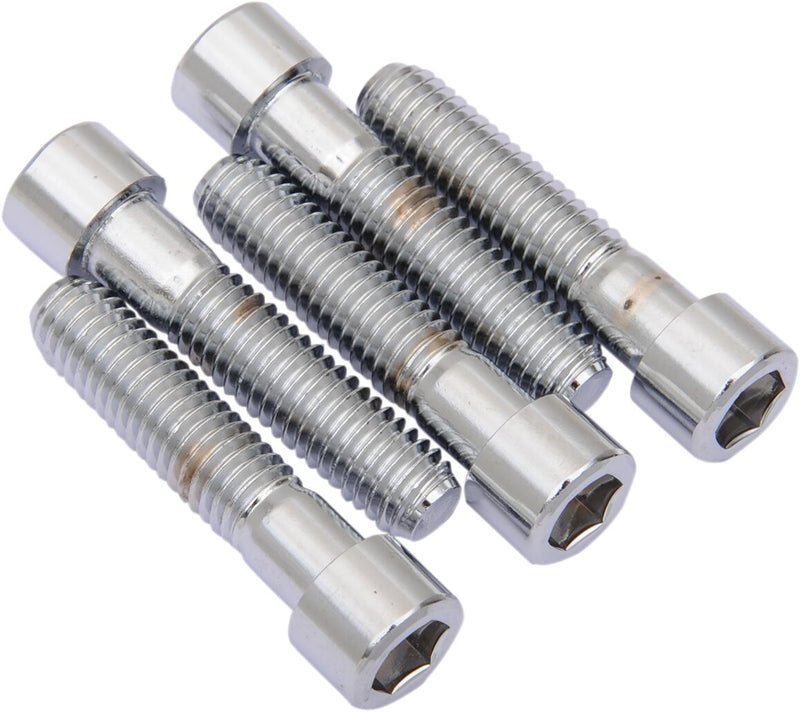 Drag Specialties Replacement Coarse Thread Socket-Head Bolts Chrome Polished Silver Smooth 5 Pack
