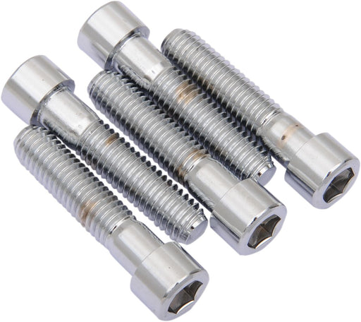 Drag Specialties Replacement Coarse Thread Socket-Head Bolts Chrome Polished Silver Smooth 5 Pack