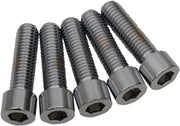 Drag Specialties Replacement Coarse Thread Socket-Head Bolts Chrome Polished Silver Smooth 5 Pack