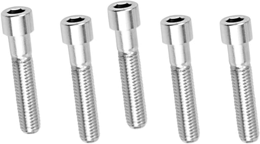Drag Specialties Replacement Coarse Thread Socket-Head Bolts Chrome Polished Silver Smooth 5 Pack