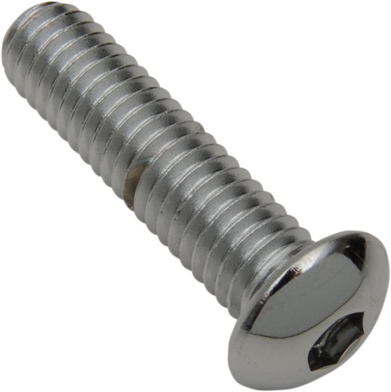 Drag Specialties Replacement Button Head Bolts Chrome Polished Silver 5 Pack