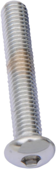 Drag Specialties Replacement Button Head Bolts Chrome Polished Silver 5 Pack