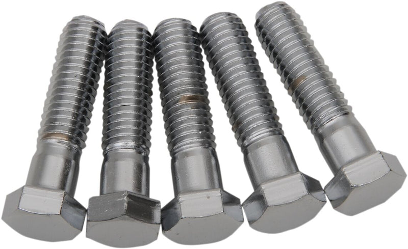 Drag Specialties Replacement Hex-Head Bolts Silver 5 Pack - MPB720