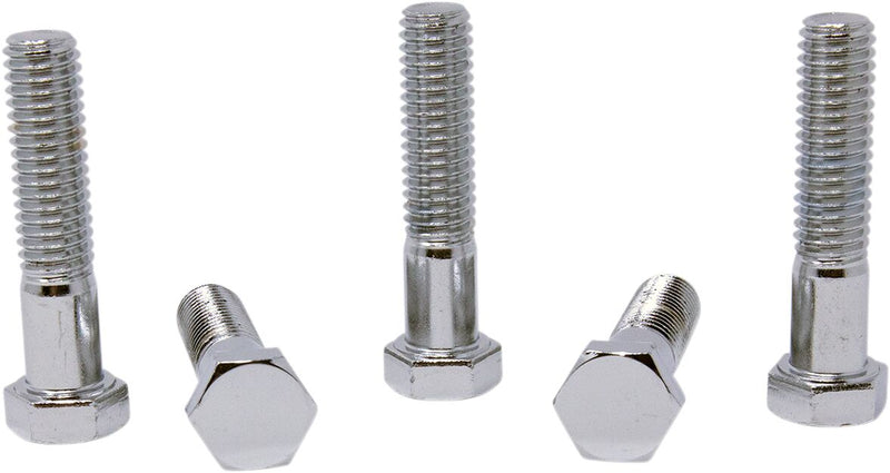 Drag Specialties Replacement Hex-Head Bolts Silver 5 Pack