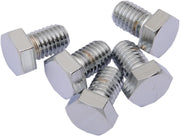 Drag Specialties Replacement Hex-Head Bolts Silver 5 Pack