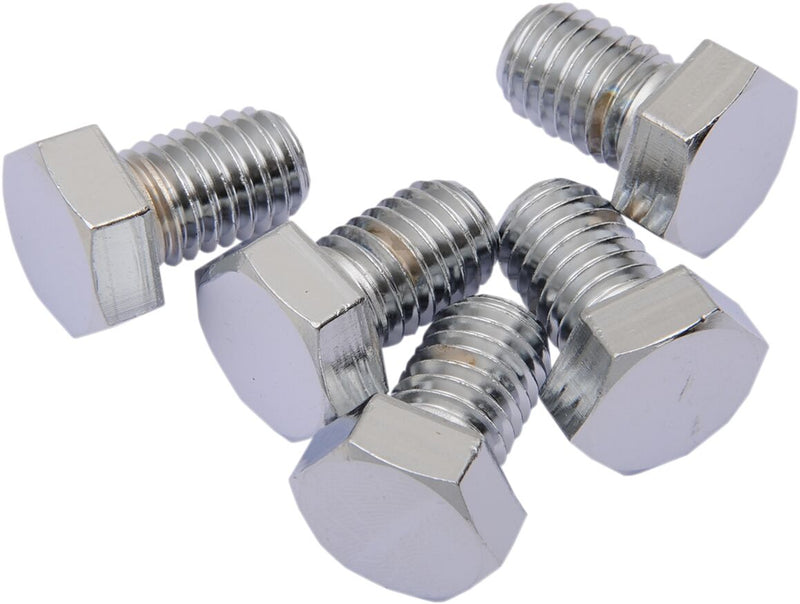 Drag Specialties Replacement Hex-Head Bolts Silver 5 Pack