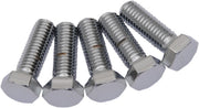 Drag Specialties Replacement Hex-Head Bolts Silver 5 Pack