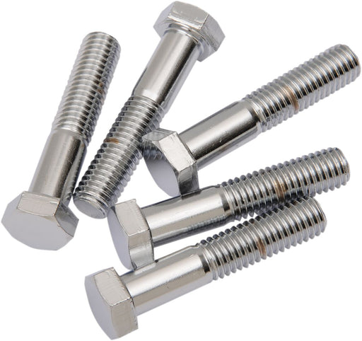 Drag Specialties Replacement Hex-Head Bolts Silver 5 Pack