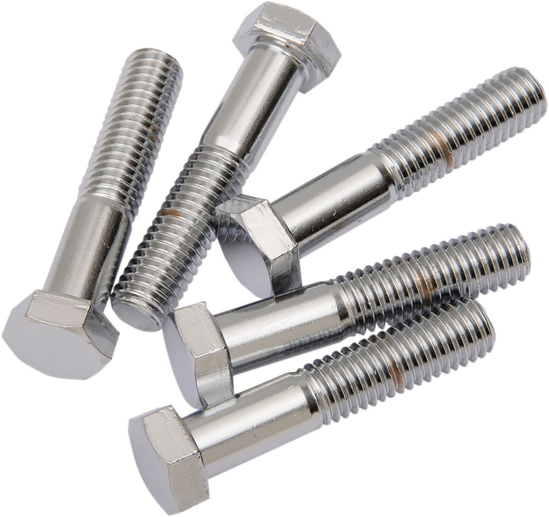 Drag Specialties Replacement Hex-Head Bolts Silver 5 Pack - MPB677